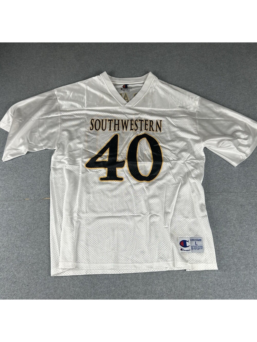Champion Brand SOUTHWESTERN UNIVERSITY White Football Jersey Shirt Size L